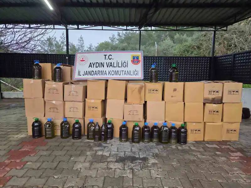 Didim'de 2 bin 932 litre tağşiş zeytinyağı ele geçirildi