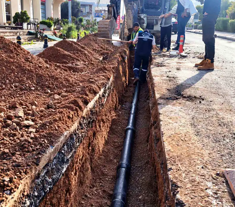 MUSKİ, Yalıkavak'ta 700 metre içme suyu hattını yeniliyor