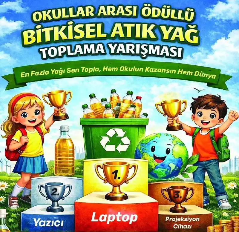 Yunusemre'de okullar arası atık yağ toplama yarışması başlıyor