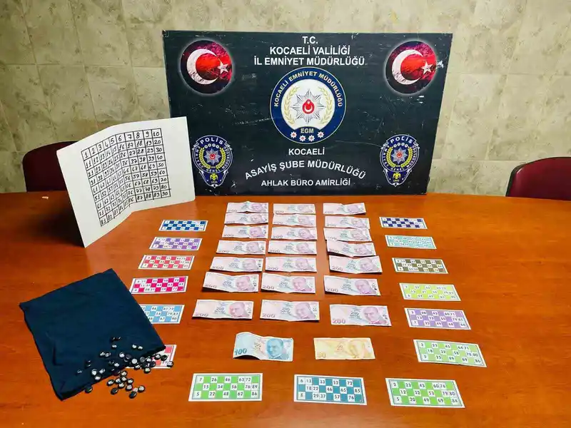 Kocaeli'de tombala baskını: 7 kişiye 81 bin TL ceza