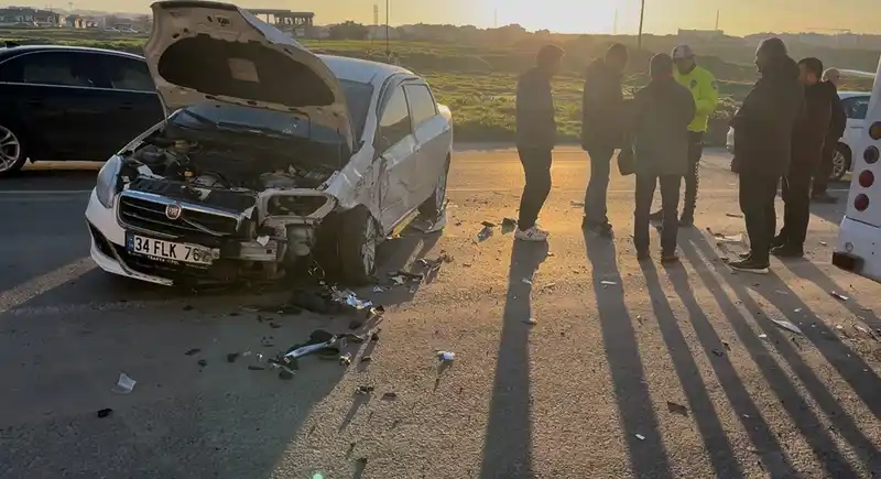 Çorlu'da zincirleme kaza: 1 yaralı