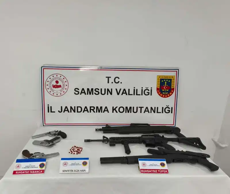 Samsun'da uyuşturucu ve ruhsatsız silah operasyonu