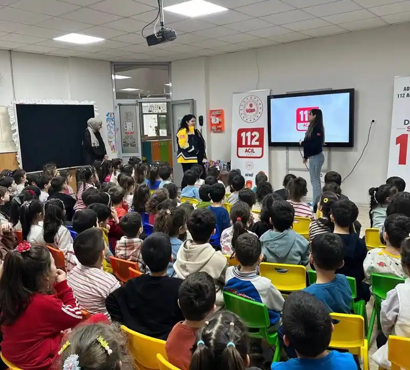 Adıyaman'da anaokulu öğrencilerine 112 acil çağrı eğitimi