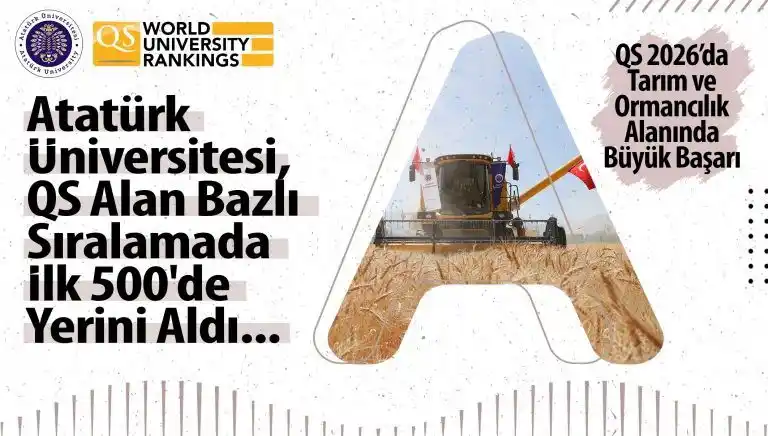 Atatürk Üniversitesi, QS alan bazlı sıralamada ilk 500’de yerini aldı