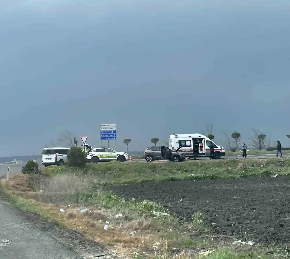 Tekirdağ’da trafik kazası: 2 yaralı