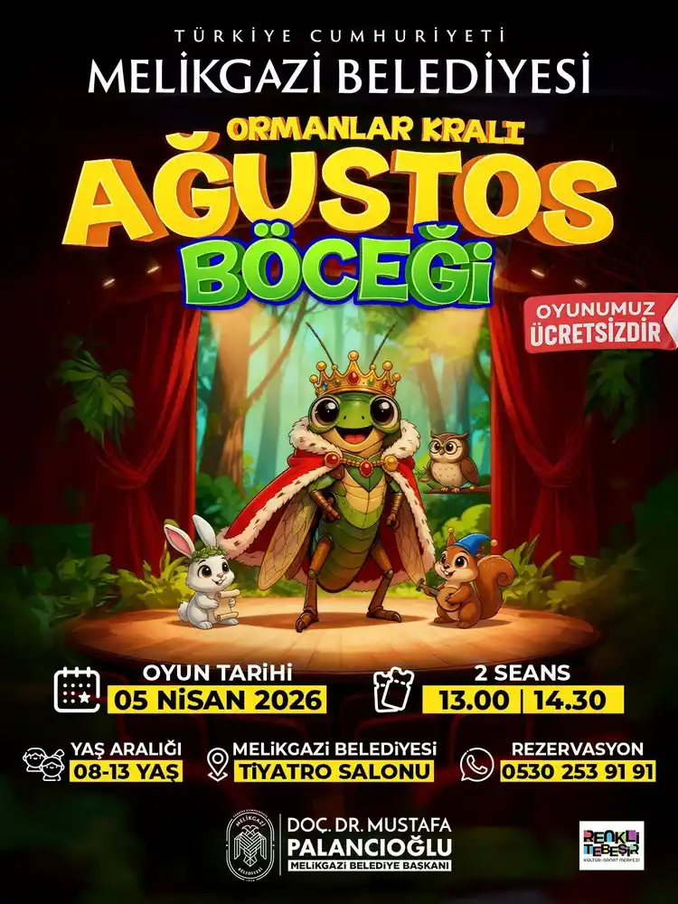 Melikgazi, tiyatro perdelerini minik sanatseverler için açıyor